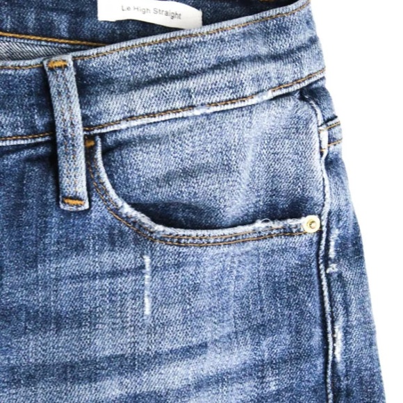 Frame High Rise Straight Leg Le High Jeans Size 25 - Picture 3 of 8